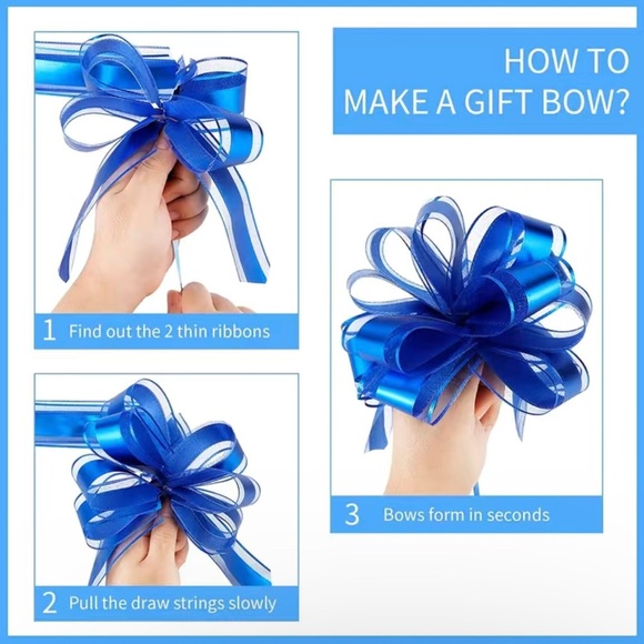 NEW 12 Piece Large Christmas Pull Gift Bows - Picture 2 of 3